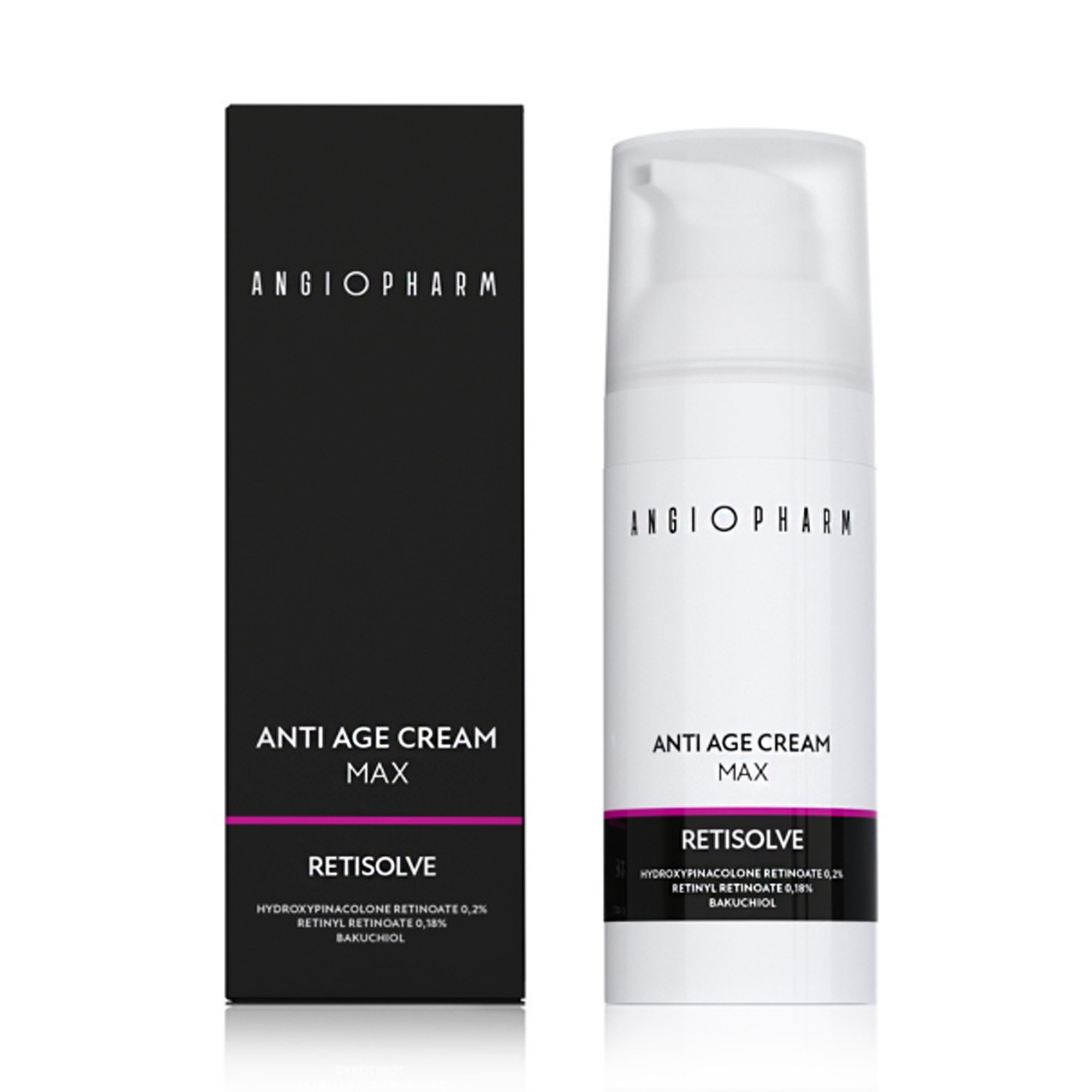 Крем омолаживающий с комплексом ретиноидов ANGIOPHARM Anti Age Cream Max 50мл