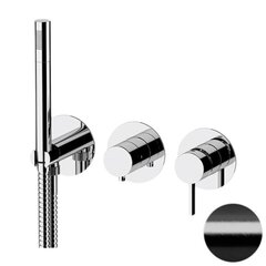 Remer Metrica MC97D3PCFP Смеситель для душа, цвет: черный хром брашированный фото