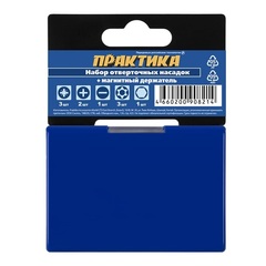 Набор бит ПРАКТИКА Мастер 11 шт 25 и 50 мм  PH, PZ, HEX SL, TORX держатель 60 (908-214)