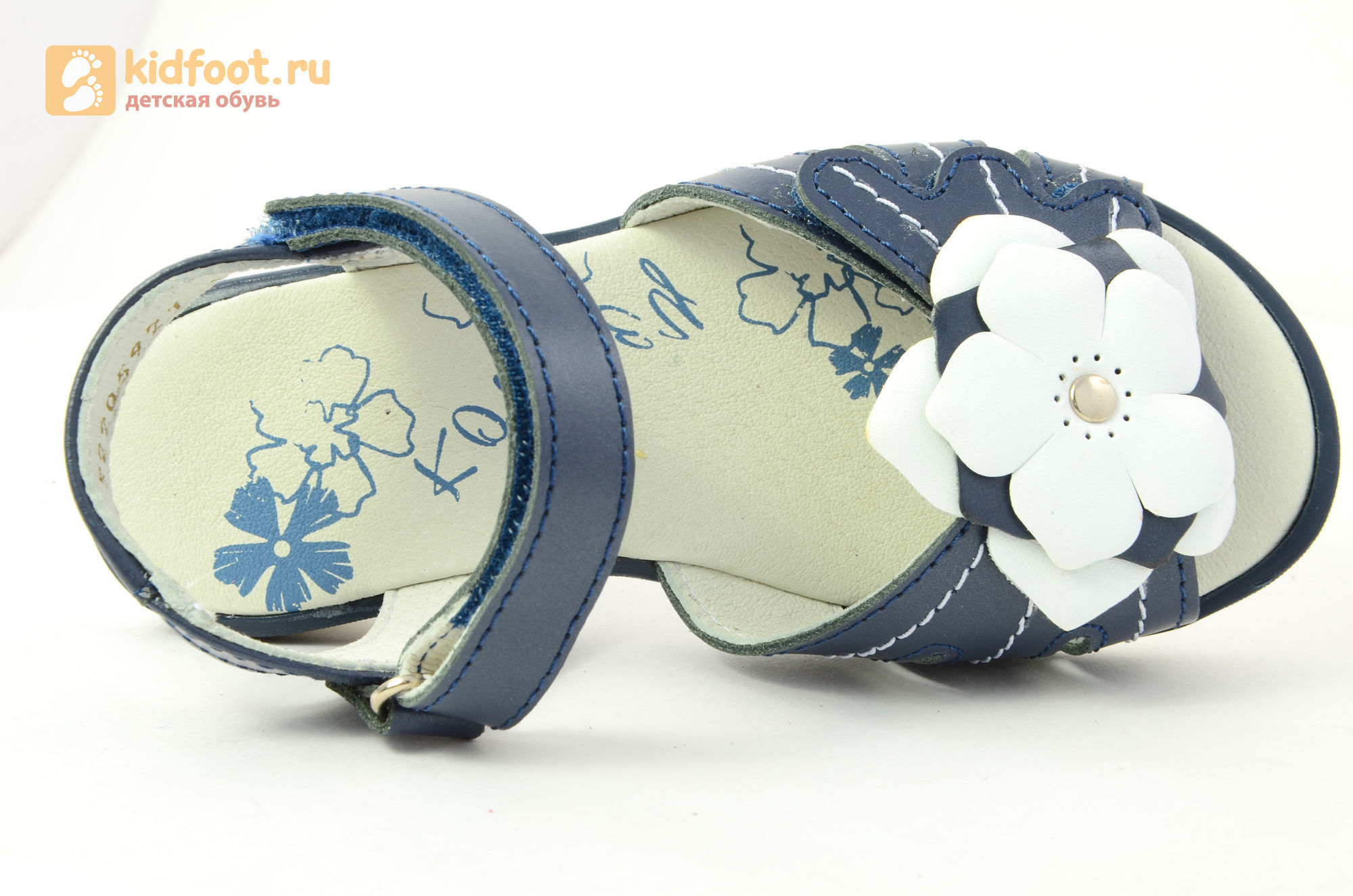 Детские босоножки Котофей 522059-21 из натуральной кожи, для девочки, синие