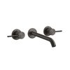 Gessi 316 54294#707 Встраиваемый смеситель для раковины на 3 отверстия, излив 200-180мм (внешние части), цвет: brushed black metal pvd