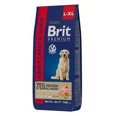Сухой корм Brit Premium Adult Large and Giant для взрослых собак больших и гигантских пород, 15 кг