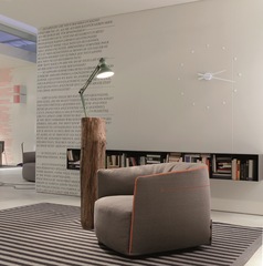 Часы Nomon OJ WHITE. Цвет: белый. D=80см