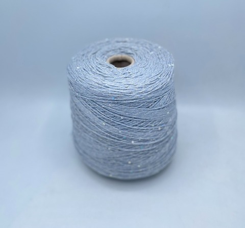 G&G Filati (пр.Италия),art-Susanna 220/100гр,70%Меринос 30%Кашемир , цвет-Светло-голубой+люрекс+пайетки. арт.28056