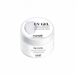 RuNail Камуфлирующий УФ-гель (цвет:Фарфоровый френч), 15 г Хит!