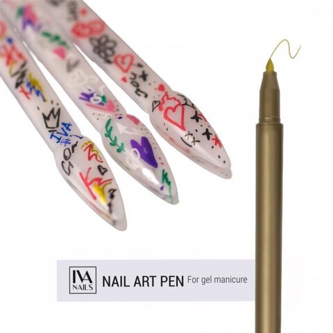 Iva Nails Акриловый фломастер Gold №10