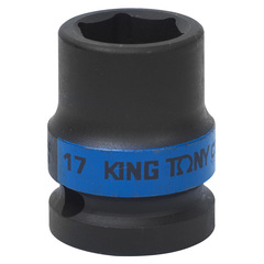 KING TONY (453517M) Головка торцевая ударная шестигранная 1/2", 17 мм