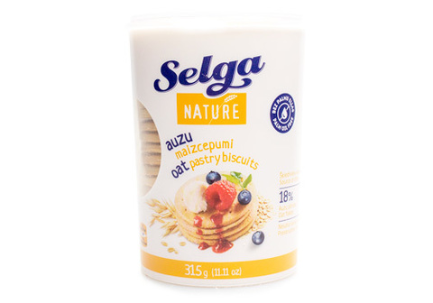 Овсяное хлебное печенье "Selga Nature", 315г
