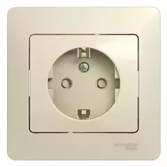 РОЗЕТКА  с з/к со шт, 16А, в сб., БЕЖ  GSL000244