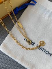 Колье цепочка двухрядная LV коллекция Gram подвесками, lux