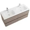 BelBagno KRAFT-1200-4C-SO-СO База под раковину подвесная с фрезерованными ручками по всей длине фасада с четырмя выкатн. ящ., Бежевый Мат., 1200x455x500