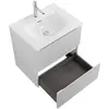 BelBagno UNO-700-2C-SO-BO База под раковину подвесная с фрезерованными ручками по всей длине фасада с двумя выкатн. ящ., Bianco Opaco, 700x455x608