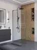 BelBagno UNO-L-1-TB-110-C-GM Душевая перегородка универсальная с односторонним входом, стекло прозрачное, профиль Оружейная сталь, 1100x2000 мм