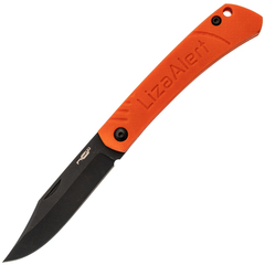 Фото Складной нож N.C. Custom Капрал Liza Alert blackwash сталь AUS-8 рукоять Orange G10
