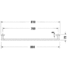 Duravit Starck T 99434600 Полотенцедержатель настенный 800мм, цвет черный матовый