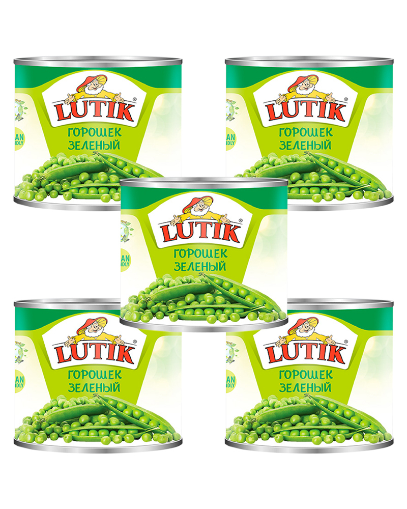 Горошек зеленый Lutik, 425мл. - 5 шт