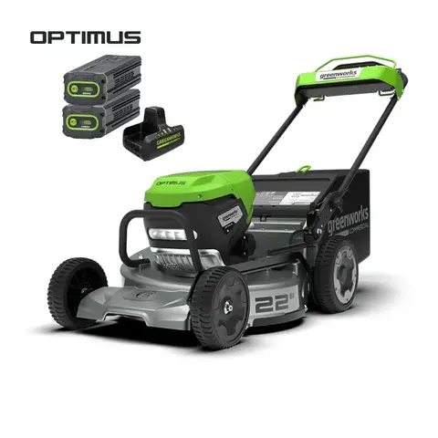 Газонокосилка аккумуляторная Greenworks LM221S Арт. 2519407U2G, OPTIMUSTM, 82V, 56см, самоходная, бесщеточная, с 2хАКБ 8Ач и ЗУ для 2-х аккумуляторов