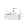 Duravit D-Neo DE494901616 Тумбочка подвесная, 459x1200x550 мм, 1 ящик, цвет: Black Oak