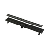 Alcaplast  APZ10BLACK-650M Simple - Водоотводящий желоб с порогами для перфорированной решетки.