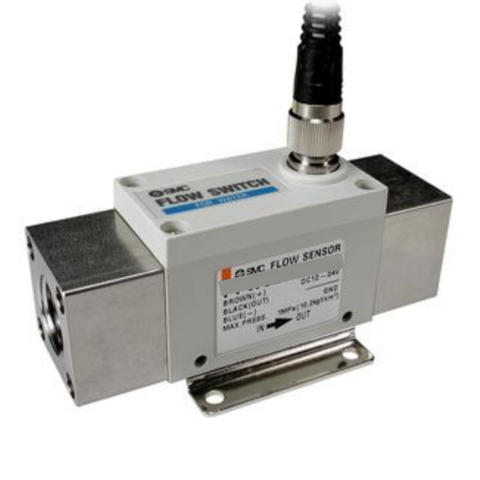 PF3W540-F06-1T-R-XTP01   Датчик расхода воды, 5-40 л/мин, 1-5VDC, датч. темп., G3/4