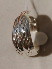 Конго 2,5 см. с узором (серьги из серебра)