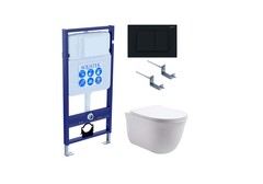 Aquatek Классик SET AQUATEK КЛАССИК-012 4В1 Инсталляция с унитазом и клавишей, цвет: белый фото