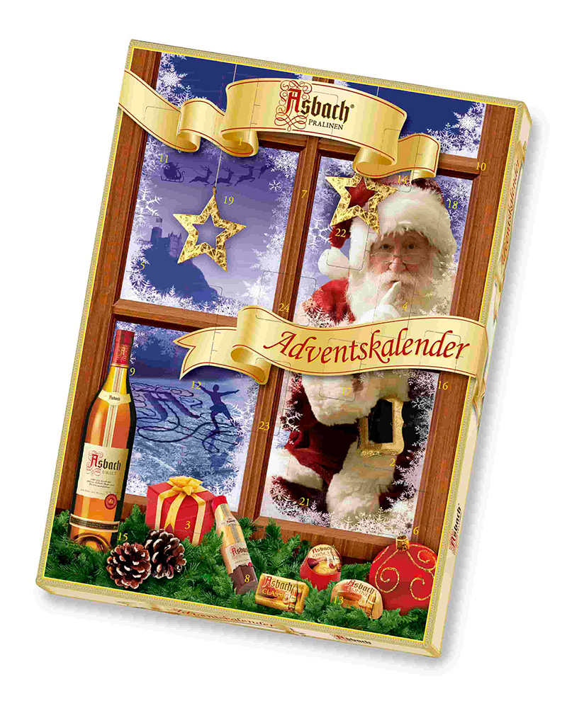 Конфеты шоколадные ASBACH ассорти с бренди Advent Calendar в подарочной упаковке 260 г