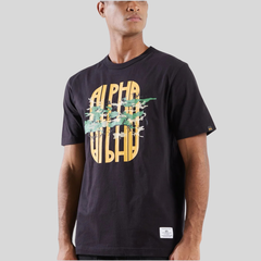 Футболка Alpha Industries Alpha Camo Tee Black (Черная)