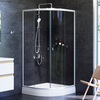 Am.Pm W88E-205-090MT64 X-Joy Twin Slide.  Душевое ограждение c поддоном. 90x90. профиль мат хром