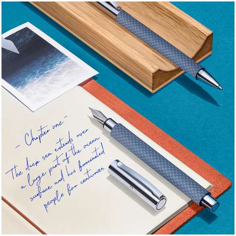Ручка перьевая Faber-Castell Ambition OpArt Deep Water, F (147121)