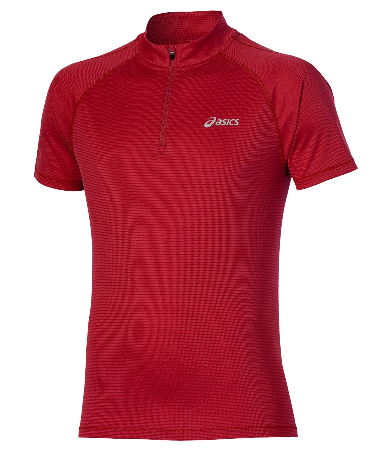 Asics SS 1/2 Zip Top Мужская футболка для бега красная - 2