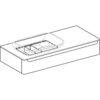 Geberit myDay 824261000+245460600 Шкафчик под раковину 1150x200x520 мм.какао с молоком+245460600 Раковина встраиваемая на столешницу 600 мм