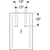 Geberit Option Basic 500.580.00.1 Зеркало с подсветкой, двухсторонняя подсветка, 40x65см