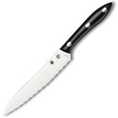 Фото Нож кухонный Spyderco K11S Cook's Knife, сталь VG-10 Serrated, рукоять акриловый камень