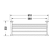 Duravit Starck T 99441000 Полочка для полотенец 610x232мм настенная, цвет хром