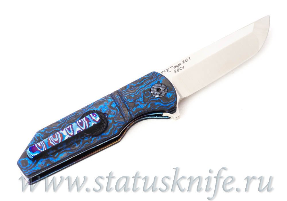Нож TFK Tengu S90V CF Timascus