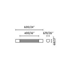 KIVA 600 Настенный светильник хром LED 10W 3000K