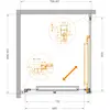Cezares LUX-AH-FS-1-80/90-C-GM Душевой уголок
