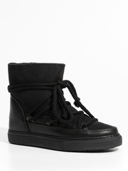 Высокие комбинированные кеды INUIKII Sneaker Classic Black на меху