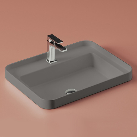 ArtCeram Fuori Scala TFL034 15 00 GRIGIO OLIVA *1 Раковина встраиваемая, 60x45, цвет: серый