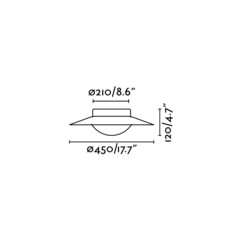 Плафон Side 20W никель