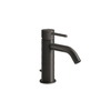 Gessi 316 54301#707 Смеситель для раковины на 1 отверстие, с донным клапаном, излив 123мм, цвет: brushed black metal pvd
