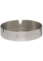 Фото Пепельница ZIPPO, нержавеющая сталь, серебристая с фирменным логотипом, матовая, диаметр 10 см