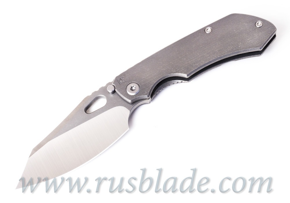 CKF/Rotten Evo 3.0A (grey Ti handle, grey Ti clip & spacer, M390 satin/stonewash) - фотография 