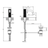 Gessi 316 54301#707 Смеситель для раковины на 1 отверстие, с донным клапаном, излив 123мм, цвет: brushed black metal pvd