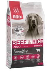 Blitz Adult Small Breeds сухой корм для взрослых собак (говядина и рис) 2 кг
