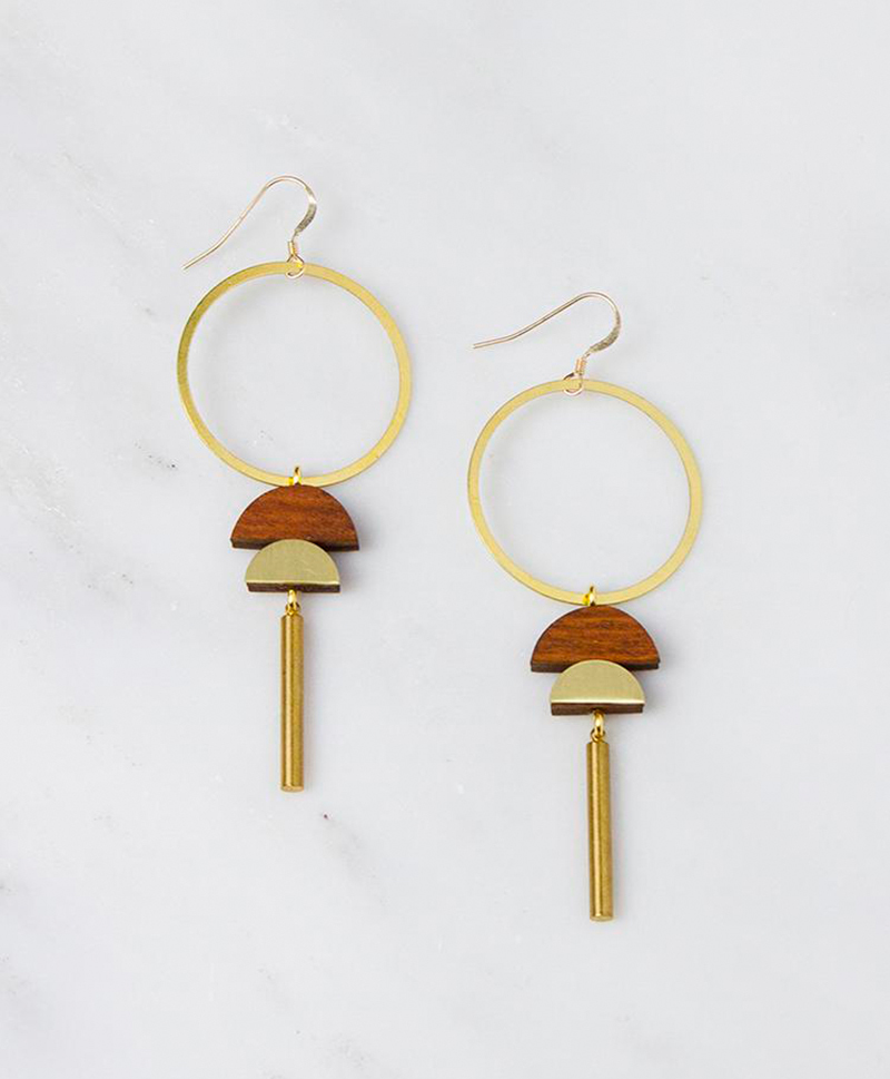 Серьги Dawn Earrings Wood