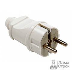 Вилка с заземлением 16 А IP44, белый