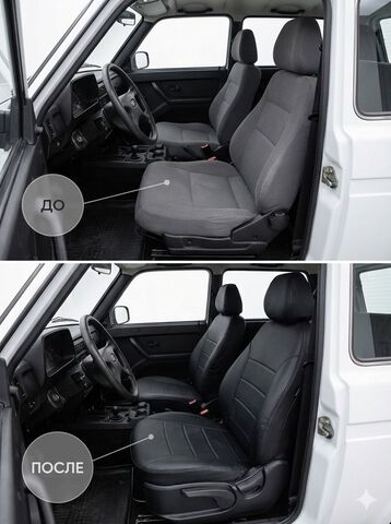 Чехлы Лада Нива 4x4 (2019-2025) - экокожа, черный - фото 7