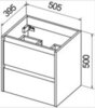 BelBagno Kraft 39 KRAFT 39-500/390-2C-SO-RNN Тумба под раковину подвесная, 50x39, цвет: Rovere Nebrasca Nature